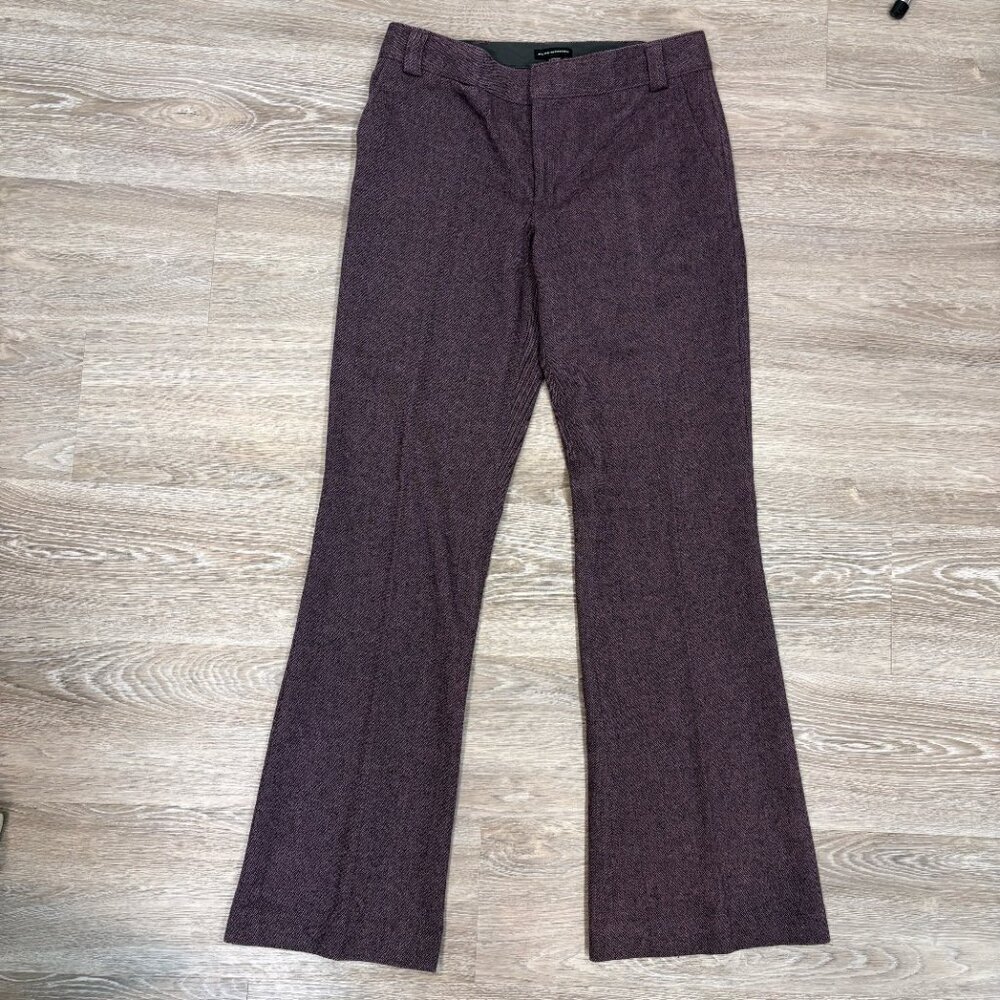 Club Monaco Wool Purple Flare Pants Trousers Size 8